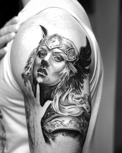 arm-valkyrie-mens-tattoo-ideas