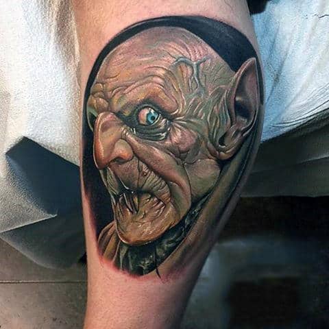 bicep-mens-spooky-vampire-tattoo-face-ideas