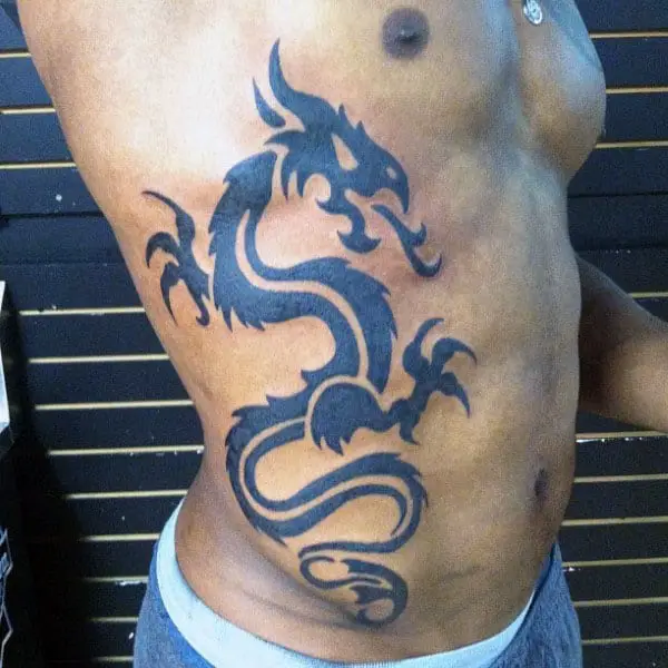 Leg Side Dragon Tattoo by Nico Tattoo Crew