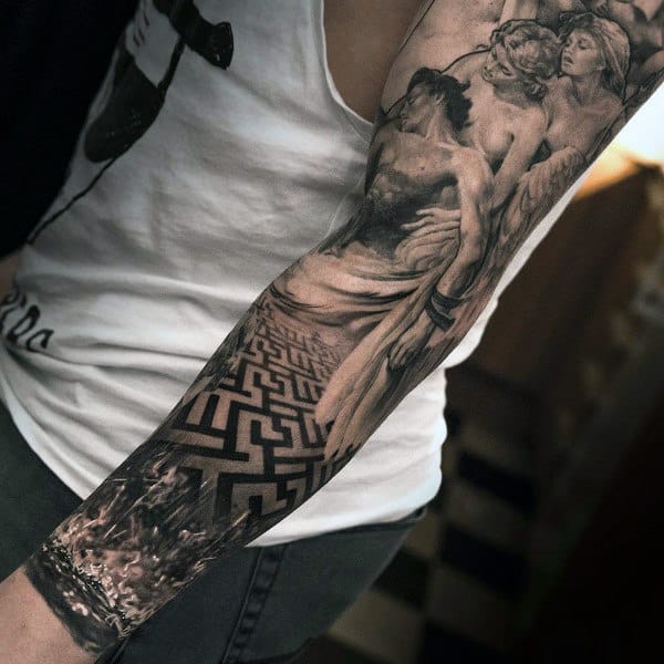 fallen-icarus-amazing-mens-3d-full-sleeve-realistic-tattoos