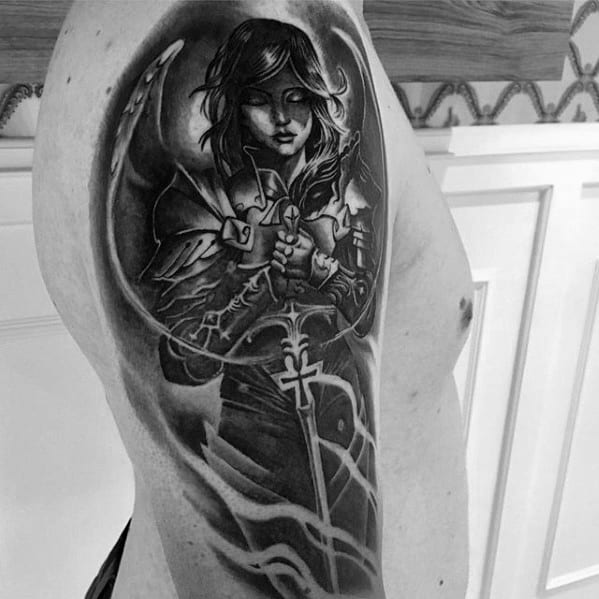 gentleman-with-valkyrie-half-sleeve-tattoo