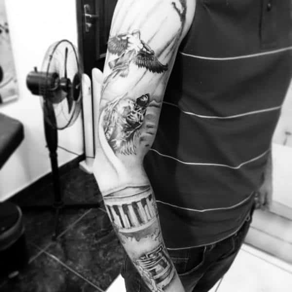 greek-themed-icarus-mens-full-arm-tattoos