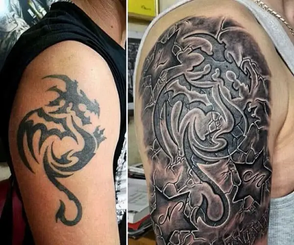guy-with-3d-tribal-dragon-tattoo-design-cover-up
