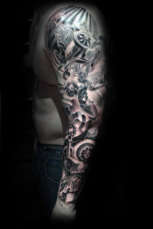 masculine-icarus-guys-full-sleeve-tattoo-design-ideas