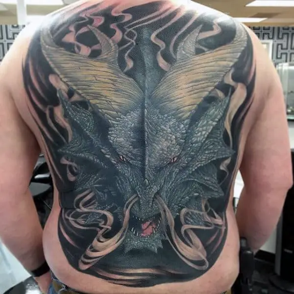 Full back dragon tattoo