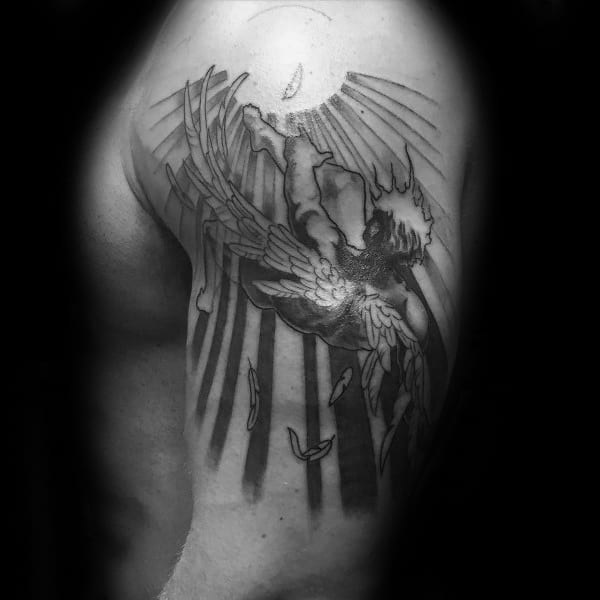 mens-icarus-greek-mythology-upper-arm-tattoo-ideas