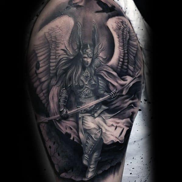 mens-tattoo-ideas-with-valkyrie-design