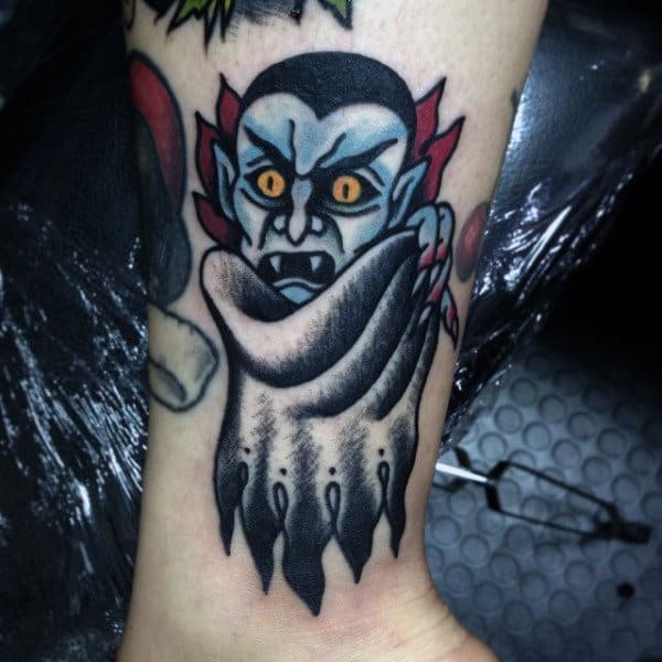 old-school-wrist-mens-vampire-bat-tattoo