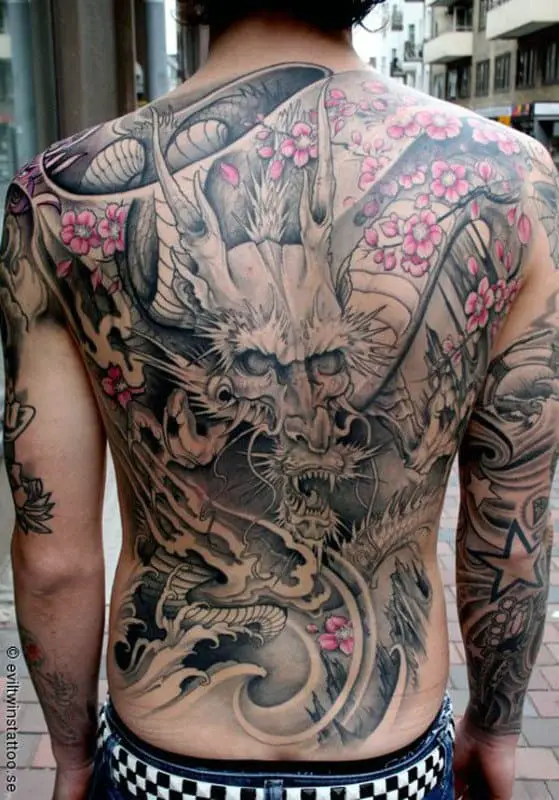 pink-floral-male-full-back-dragon-tattoos