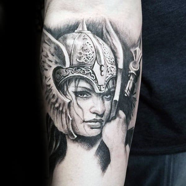 realistic-inner-forearm-valkyrie-tattoos-men