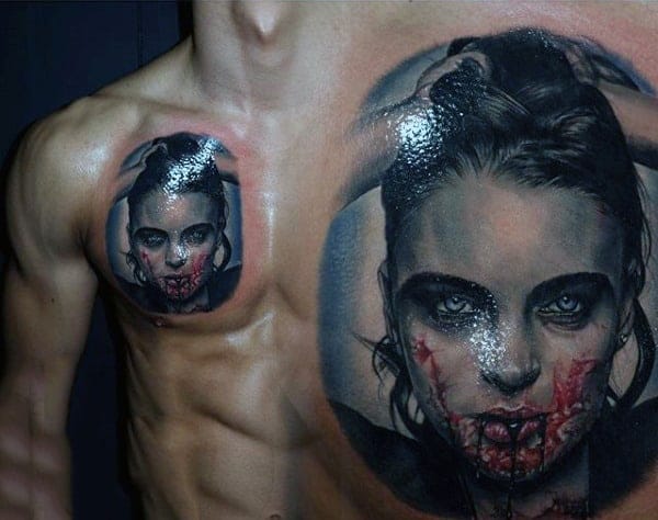 upper-chest-mens-realistic-vampire-potrait-tattoo-designs