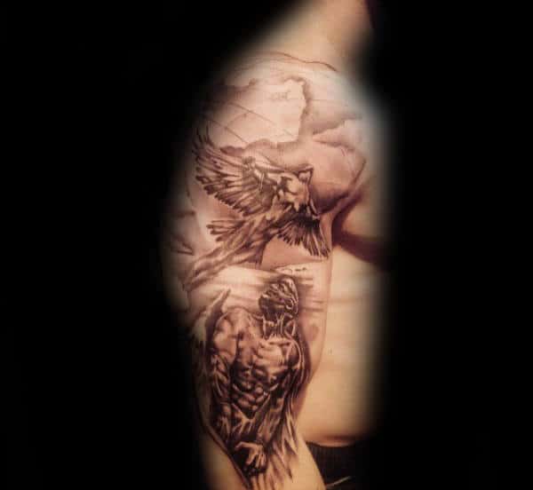 world-map-icarus-mens-half-sleeve-tattoos