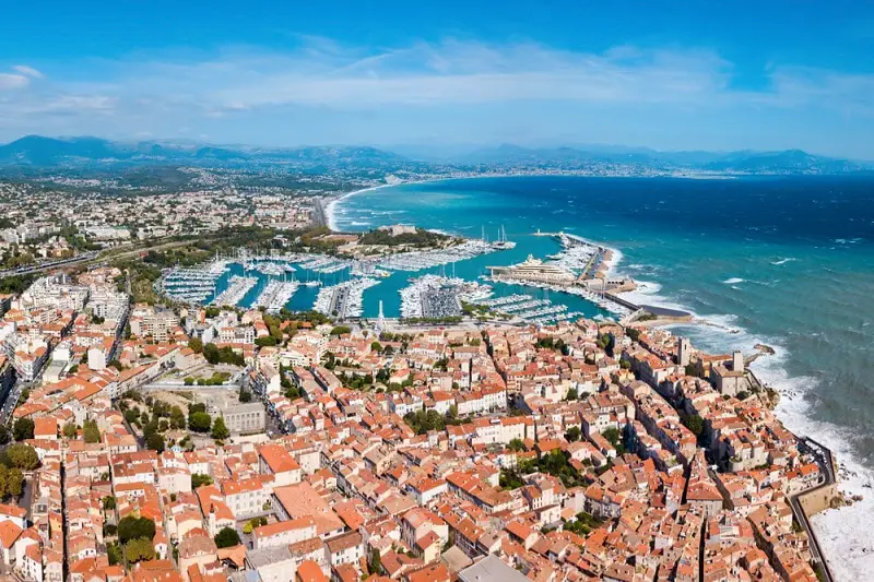 Antibes,Port,Aerial,Panoramic,View.,Antibes,Is,A,City,Located