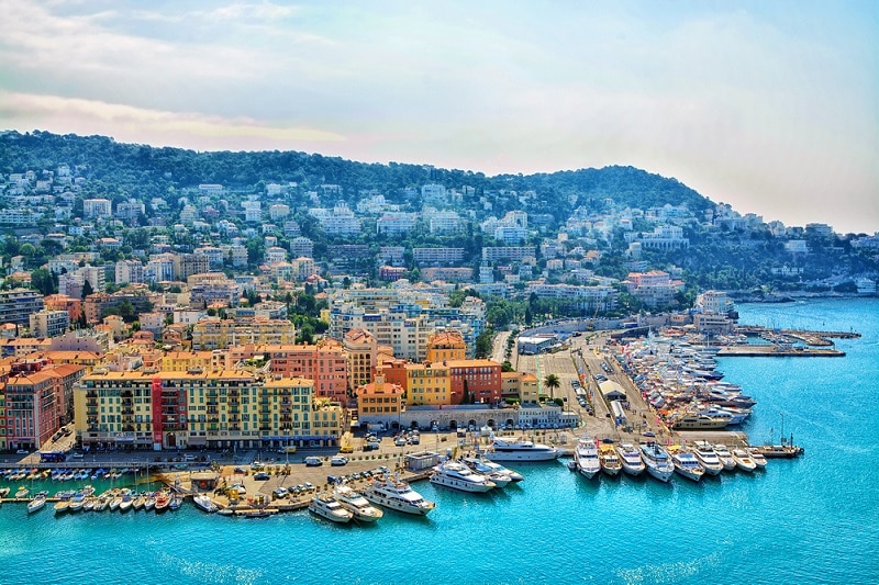 Cote,D'azur,France.,Beautiful,Panoramic,Aerial,View,City,Of,Nice,