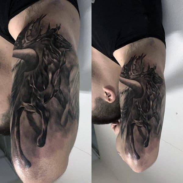 bicep-best-male-deer-tattoos