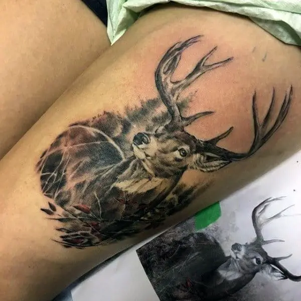 57 Attractive Hunting Shoulder Tattoo Designs