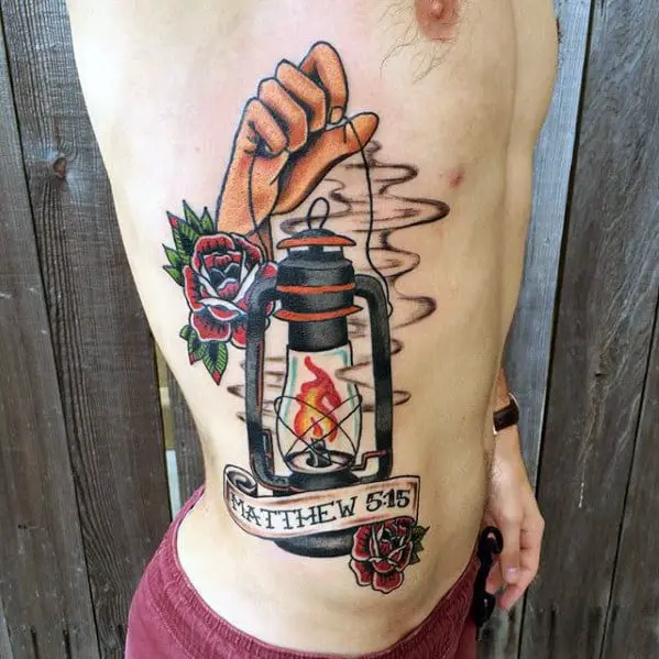 guys-matthew-5-15-banner-traditional-lantern-rib-cage-side-tattoo