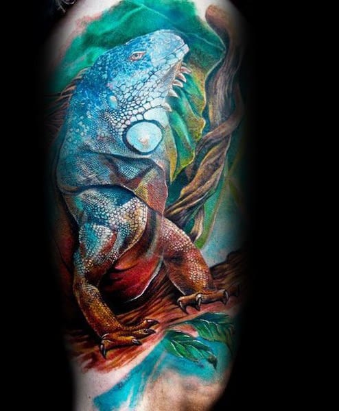guys-tattoos-with-iguana-design