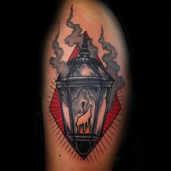mens-candle-inside-smoking-lantern-arm-traditional-tattoo