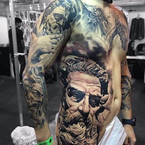 bold-detailed-greek-myth-art-tattoos-on-torso-for-men