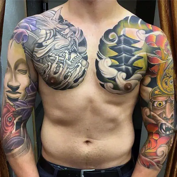 creative-guys-japanese-themed-half-sleeve-tattoos