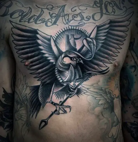 egyptian-falcon-mens-chest-tattoos