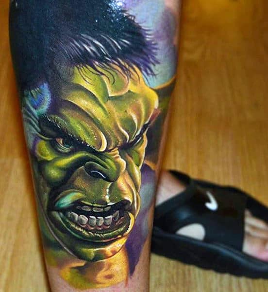 Marvel Inspired Hulk Tattoo Design – Tattoos Wizard Designs