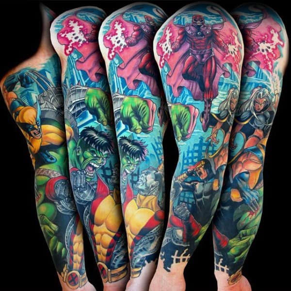 guys-full-sleeves-hulk-tattoo