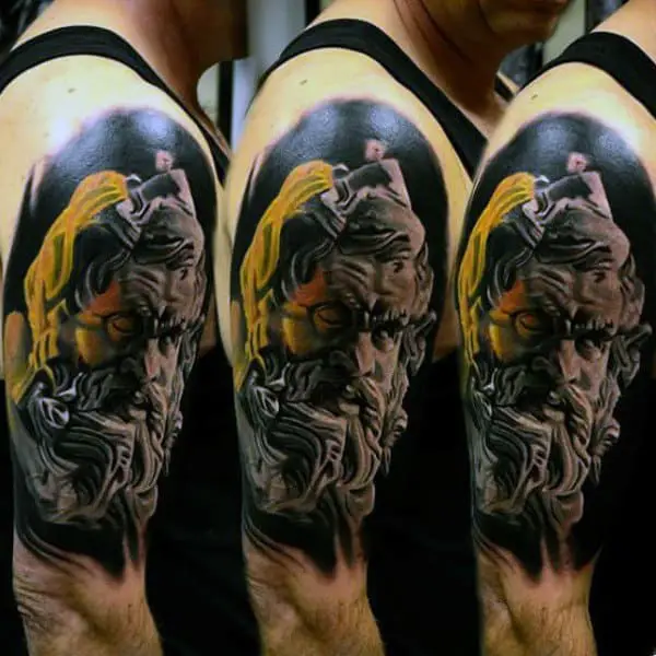 Top 30 Zeus Tattoos For Men - Lazy Penguins