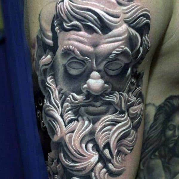 mens-bold-greek-god-tattoo-on-arms