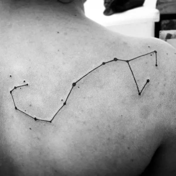 back-of-shoulder-male-constellation-tattoo-black-ink-lines