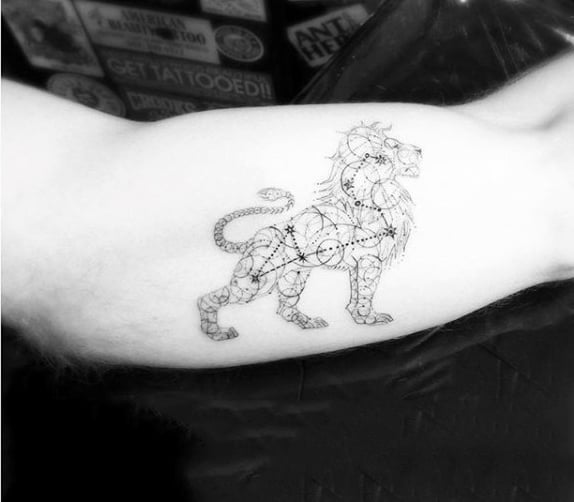 cool-leo-constellation-tattoo-for-men-on-bicep