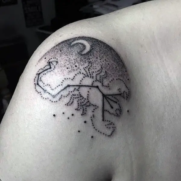 dotwork-scorpio-constellation-male-tattoo-on-shoulder