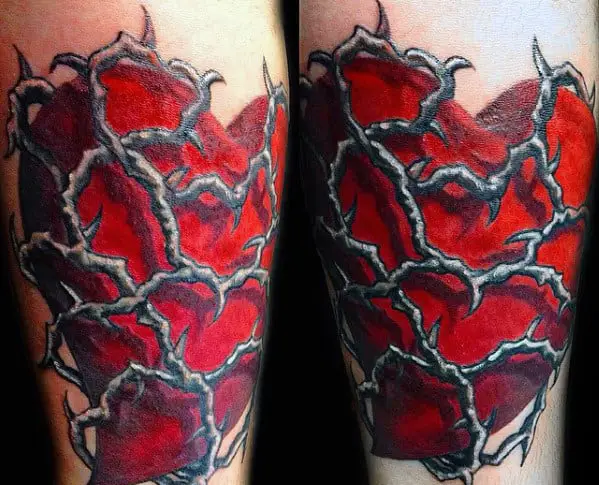 3d-mens-heart-thorns-forearm-tattoo