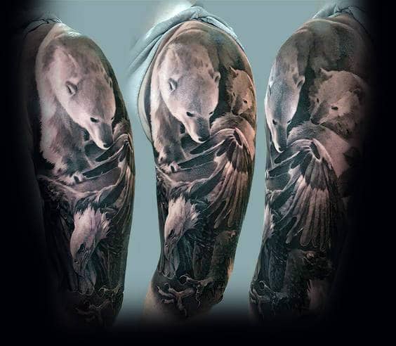 3d-guys-polar-bear-sleeve-tattoo-with-realistic-design