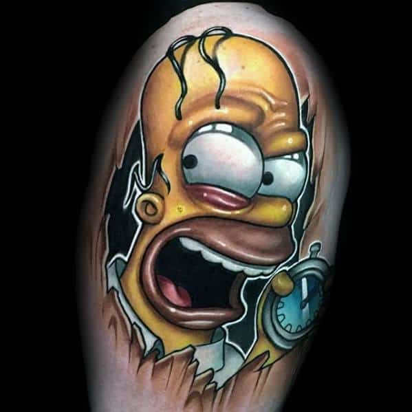 3d-hyper-realistic-manly-simpsons-tattoos-for-males
