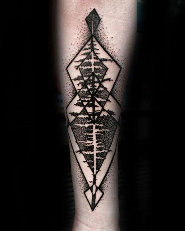 amazing-geoemtrical-tree-roots-mens-inner-forearm-tattoos