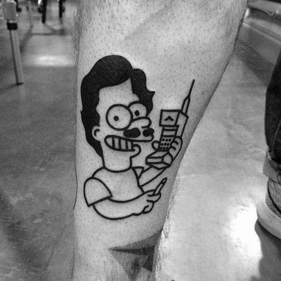 amazing-mens-bart-pablo-escobar-themed-simpsons-tattoo-designs