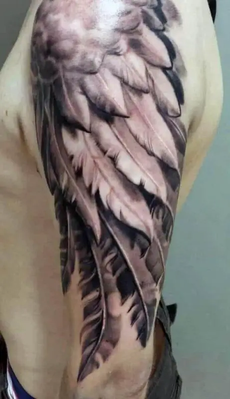 half sleeve tattoo designs for men angel