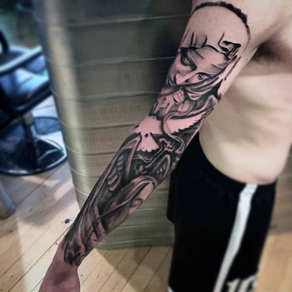 angel tattoo for men forearm