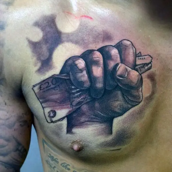 money bag tattoos for men