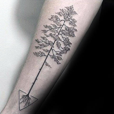 creative-tree-roots-inner-forearm-tattoo-on-gentleman