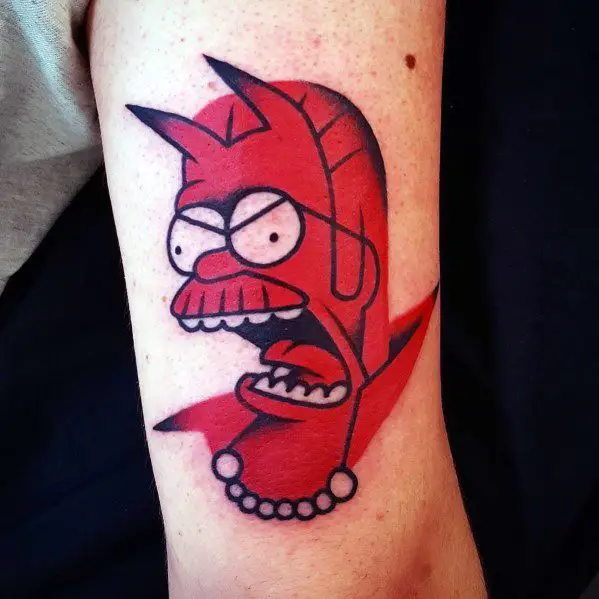 devil-themed-guys-simpsons-tattoos
