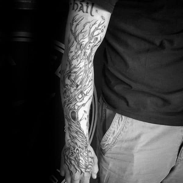 full-arm-and-hand-male-tree-roots-tattoo-ideas