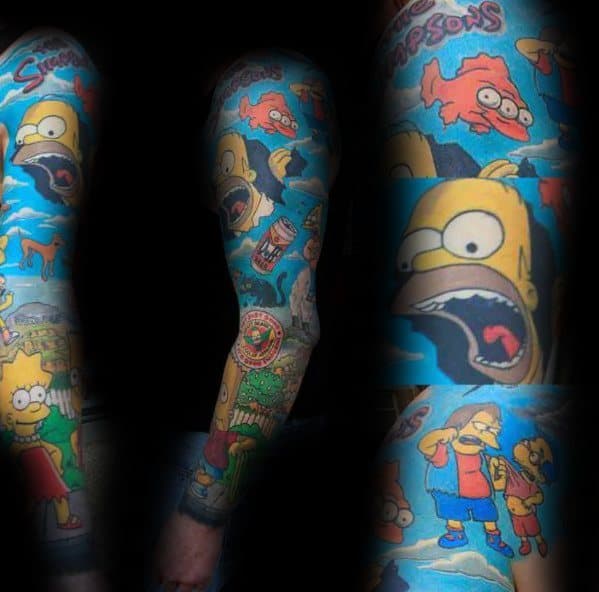 full-sleeve-simpsons-tattoo-designs-for-men