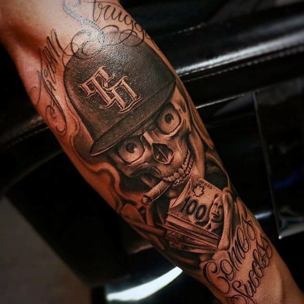 Tattoo uploaded by BoGdan Stochita  Full sleeve money woman woman face  heist thehood mafia  Tattoodo