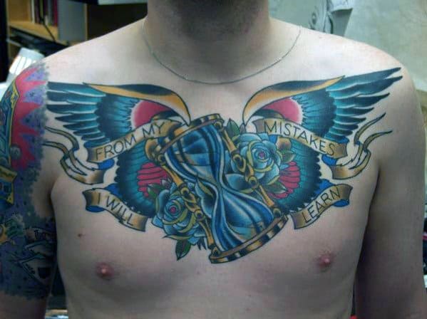 masculine-upper-chest-mens-traditional-hourglass-angel-wings-retro-tattoo