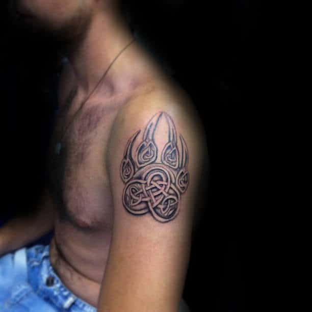 orante-bear-claw-upper-arm-celtic-tattoos-for-men