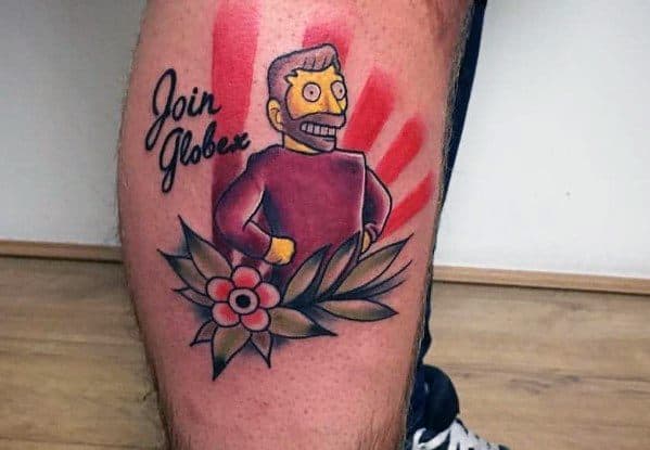 side-of-leg-tattoo-ideas-simpsons