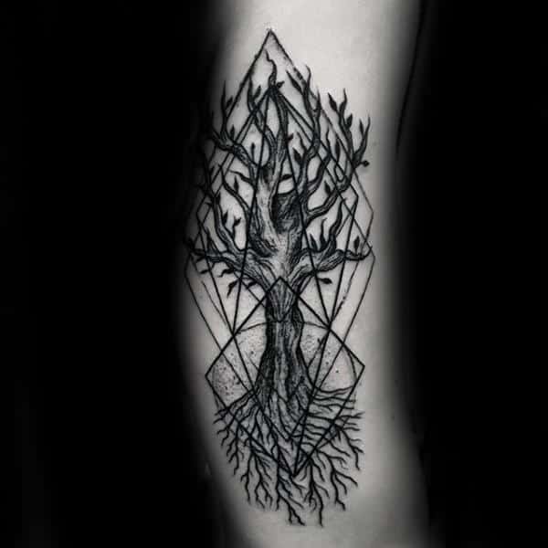 Top 30 Tree Roots Tattoos For Men